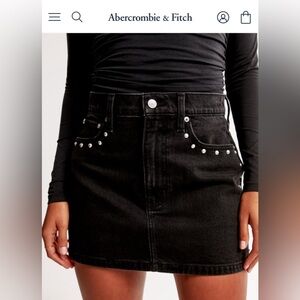 Abercrombie & Fitch Black Denim High Rise Skirt - Size 29